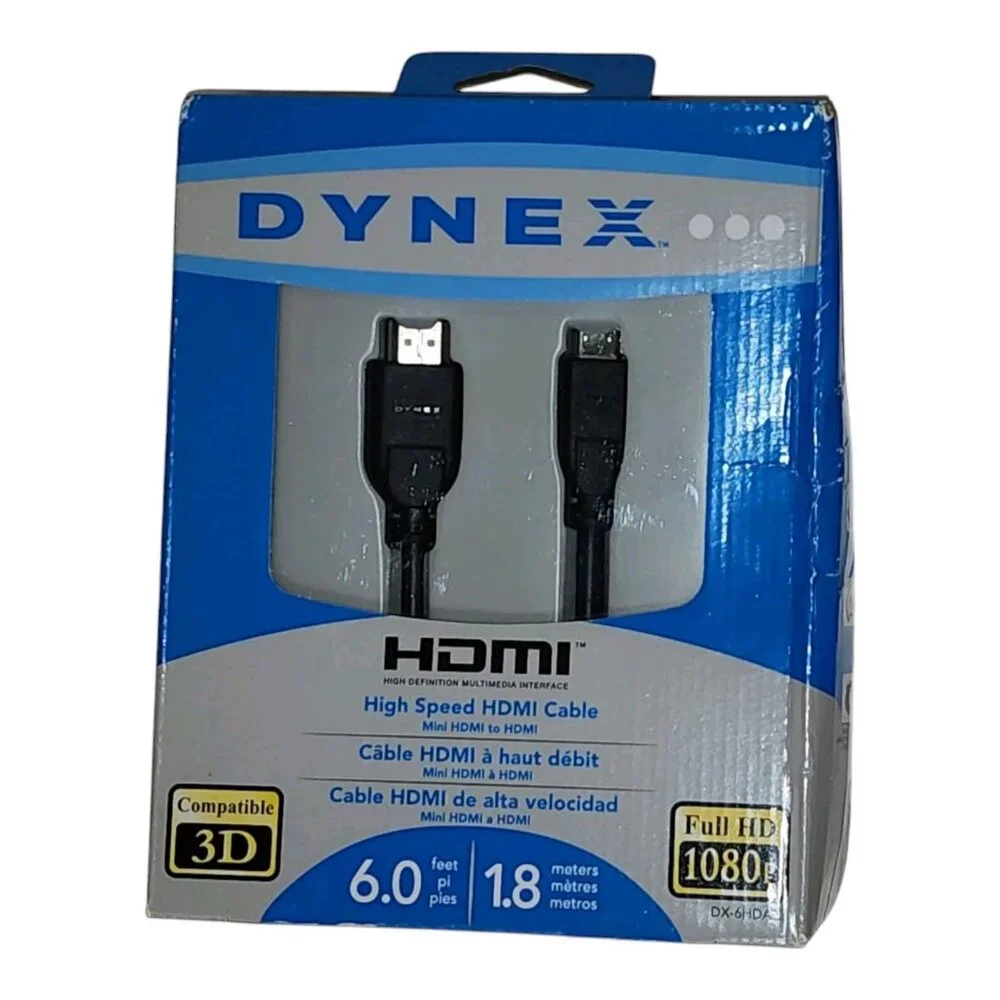 DYNEX 6' High Speed HDMI Cable Micro HDMI to HDMI DX-6HDAC NEW IN BOX
